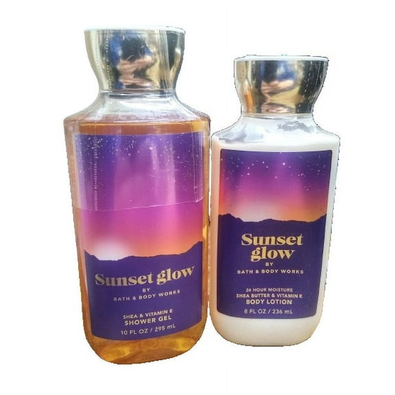Bath & Body Works Sun-Set Glow Set-of-2 Shower Gel & Body Lotion
