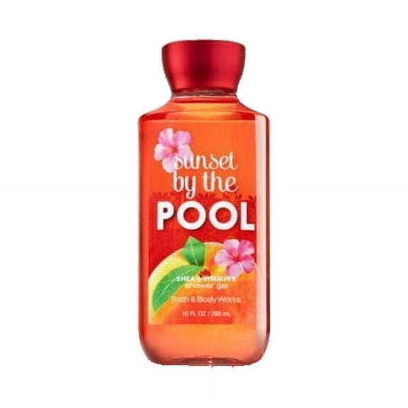 Bath & Body Works Sunset By the Pool Freshening Cleansing Shower Gel, Shea & Vitamin E, 10 fl oz