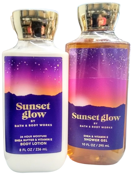 Bath & Body Works Sunset Glow Set Body Lotion & Shower Gel