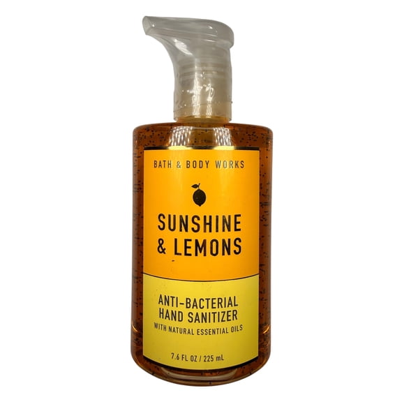 Bath & Body Works Sunshine & Lemons Anti-Bacterial Hand Sanitizer With Natural Essential Oils 7.6 Fl. Oz / 225 ml