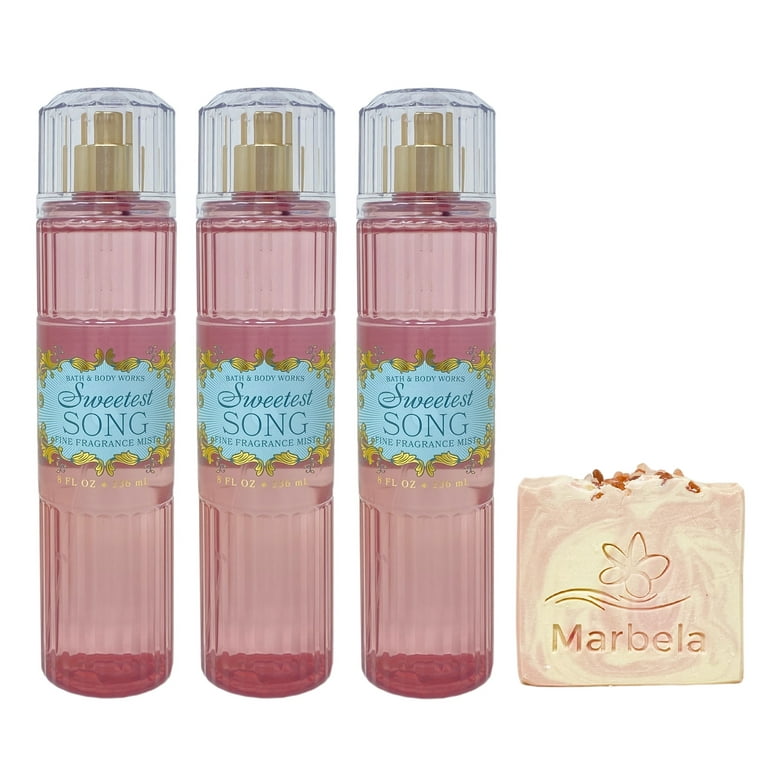 Bath & Body Works Sweetest Song 3 Pack Fragrance Mist Bundle with