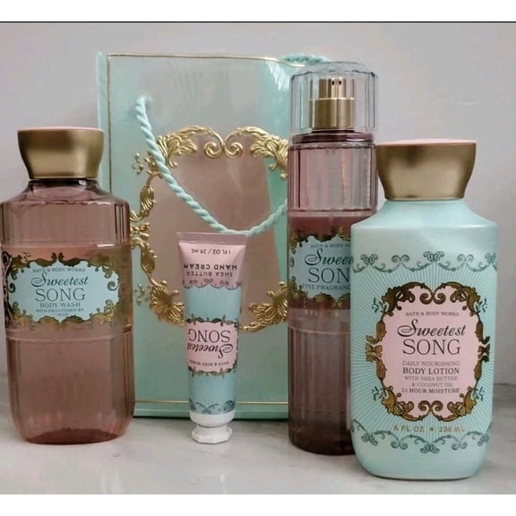 Bath & Body Works Sweetest Song 4-Piece Gift Bag Set ~ Ready to Give!
