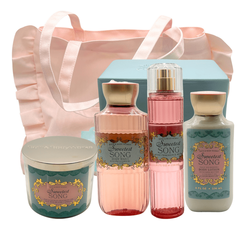 Bath & Body Works Sweetest Song 4pc Gift Set Mist, Body Wash