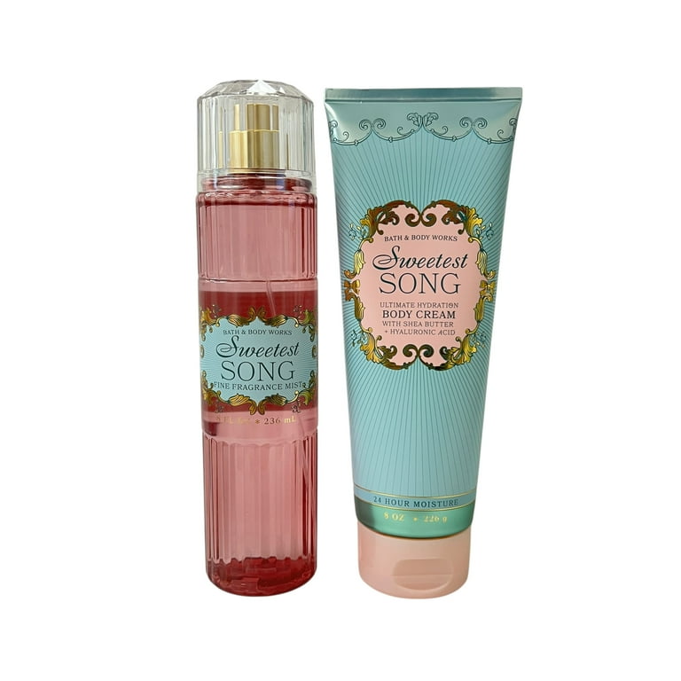 【新品】バスアンドボディワークス　 sweetest song set Bath & Body Works Sweetest Song Mist & Body Cream Travel