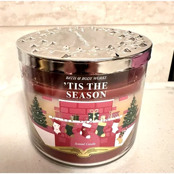 Bath & Body Works TIS THE SEASON CANDLE 3 Wick SCENTED LARGE