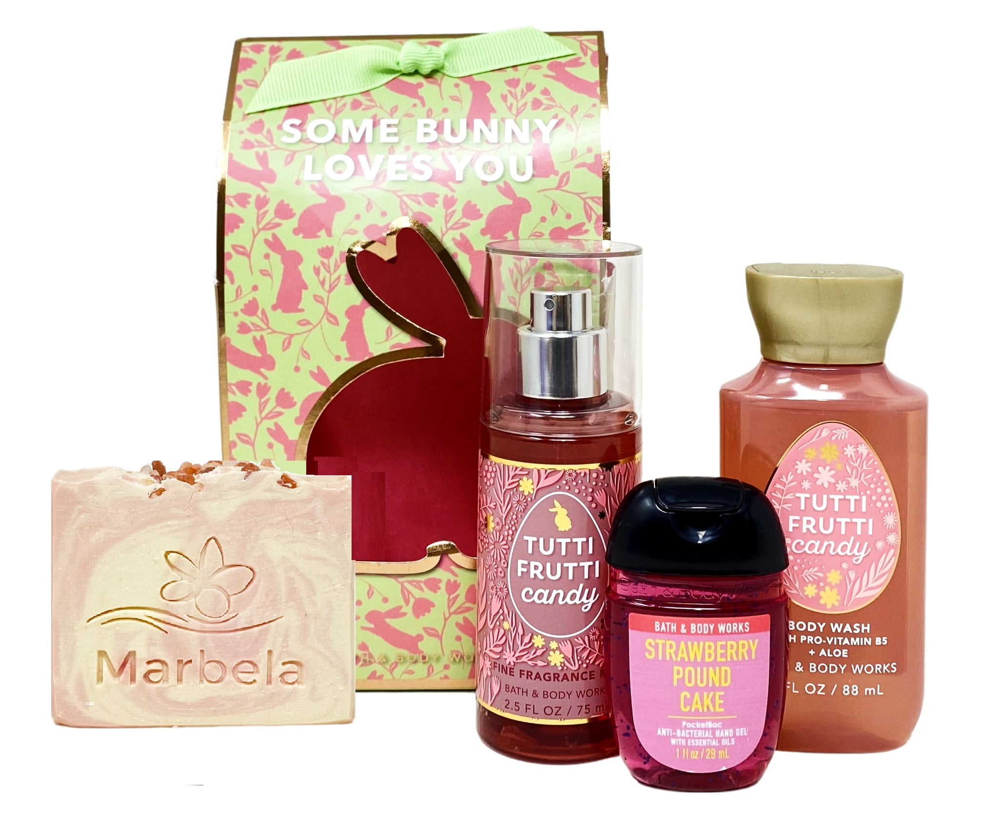 Bath & Body Works TUTTI FRUTTI CANDY Some Bunny Loves You 3 Piece