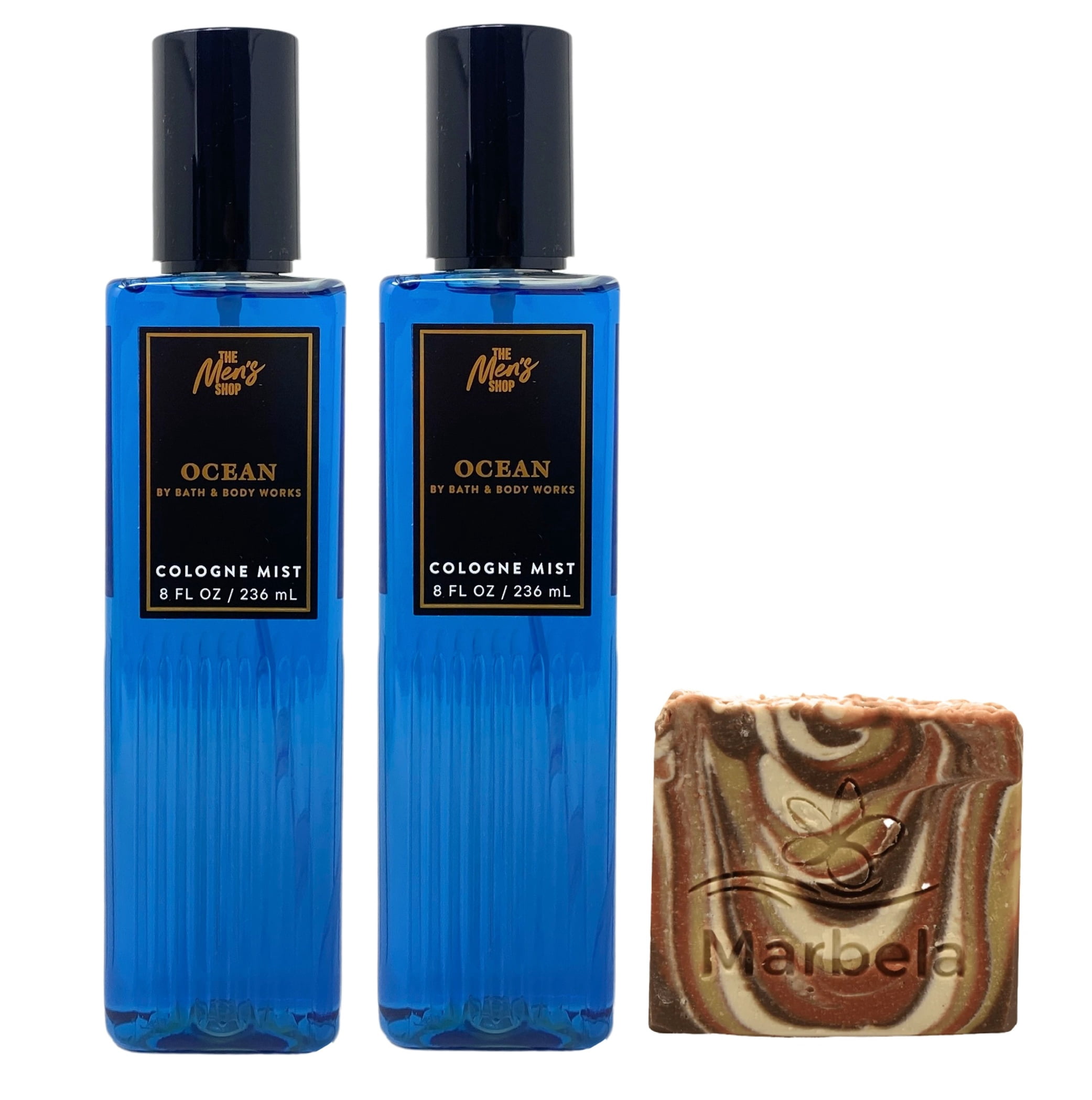 Bath & Body Works The Men's Shop Ocean 2 Piece Cologne Mist Set with a Clay Baby  Bar Soap - Full Size