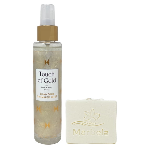 Bath & Body Works Touch of Gold Diamond Shimmer Mist with a Natural Oats Bar