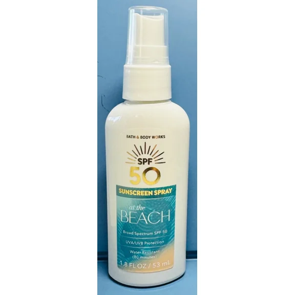 Bath & Body Works Travel Size At The Beach Sunscreen Spray Broad Spectrum SPF 50 - 1.8 fl oz