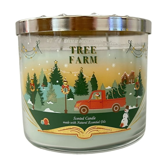 Bath & Body Works Tree Farm 3 Wick Candle 14.5 oz