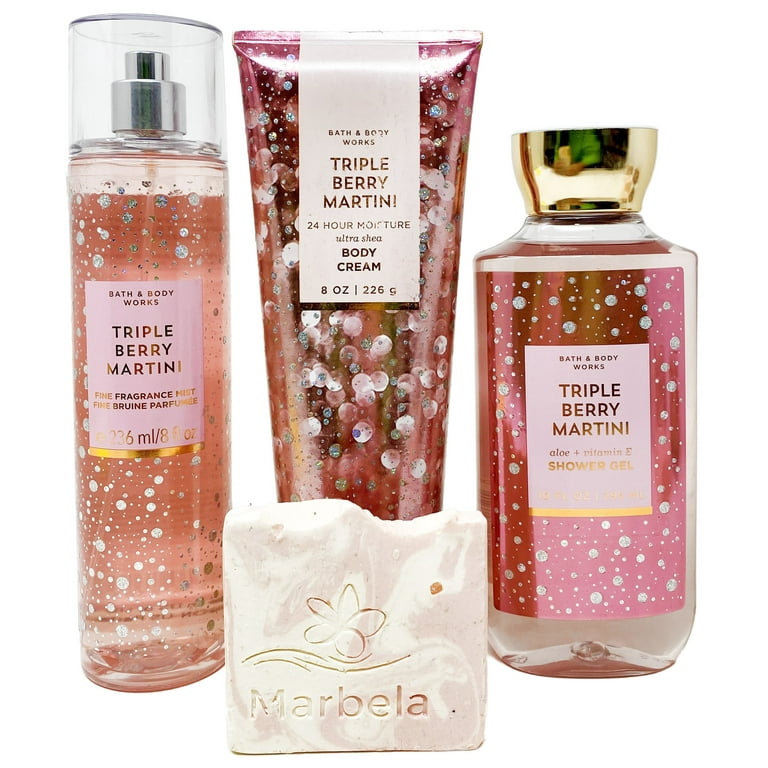 Bath & Body Works Triple Berry Martini - Trio Gift Set - Fine
