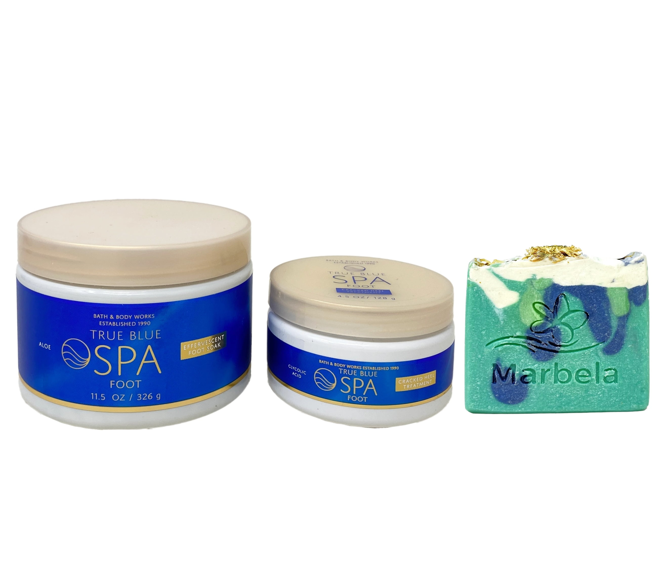 Bath Body Works True Blue Spa Foot Care Duo Set Effervescent