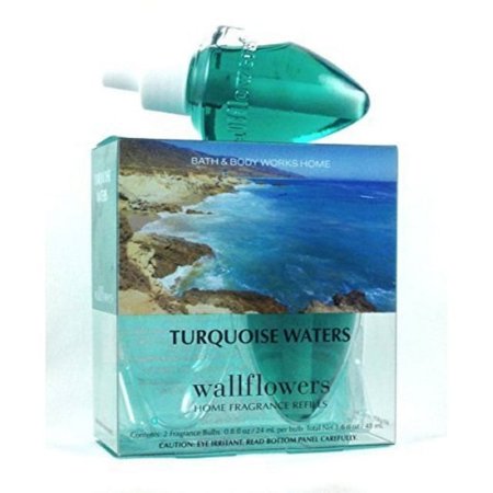 Bath & Body Works Turquoise Waters Scented Wallflowers Home Fragrance Refills One Box of 2 Refill Bulbs