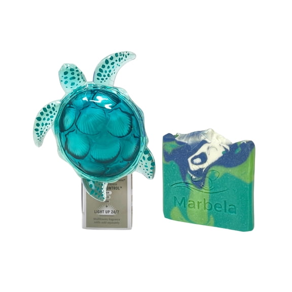 Bath & Body Works Turtle Scent Control Nightlight Wallflowers Fragrance Plug with an Aloe Vera Mini Soap