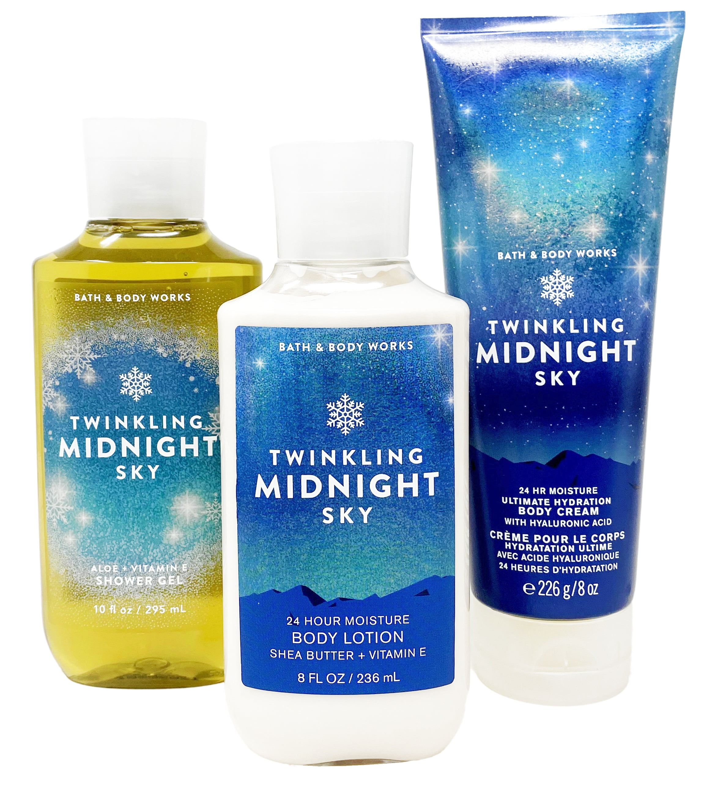Bath & Body Works Twinkling Midnight Sky Trio Gift Set Body Cream