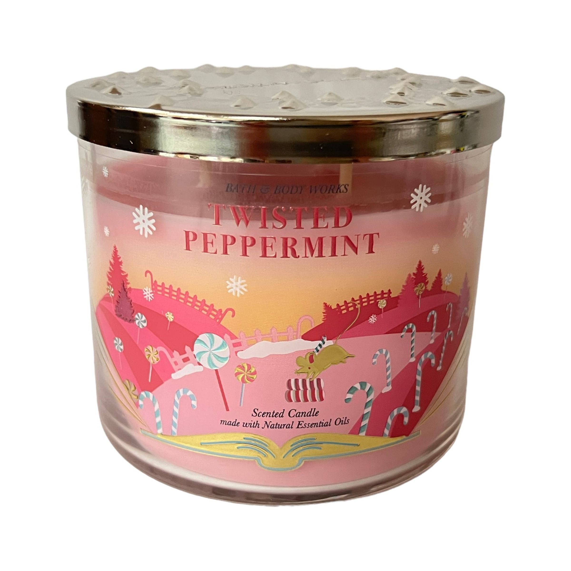 Bath & Body Works Twisted Peppermint Scented 3 Wick Candle 14.5 oz ...
