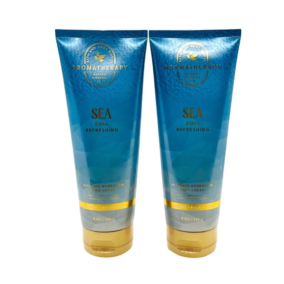 Bath & Body Works .. Ultimate Hydration Body Cream .. (Jasmine Eucalyptus), 8 Ounce .. (Pack of 2)