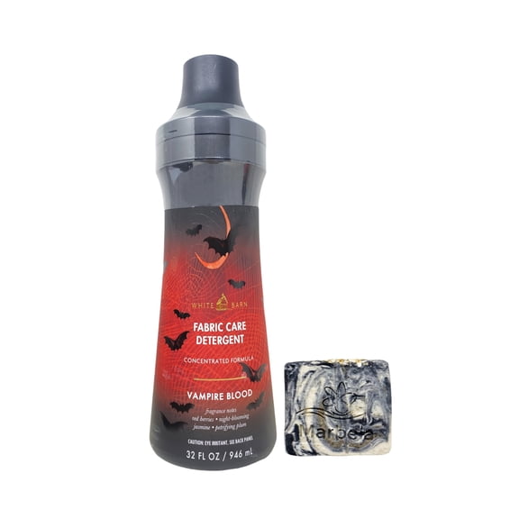 Bath & Body Works Vampire Blood Fabric Care Detergent with a Charcoal Scrub Bar Soap
