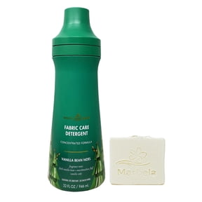Bath & Body Works Vanilla Bean Noel Fabric Care Detergent with a Marbela Natural Oats Bar Soap - Full Size