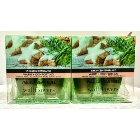 Bath & Body Works Vanilla Bean Noel Wallflowers Home Fragrance Refills - (4 Packs)