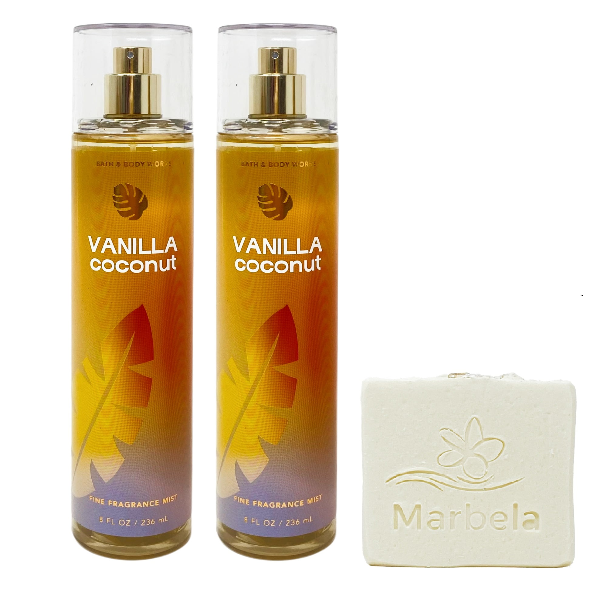 Bath Body Works Vanilla Coconut Pack of Two Fragrance Mist
