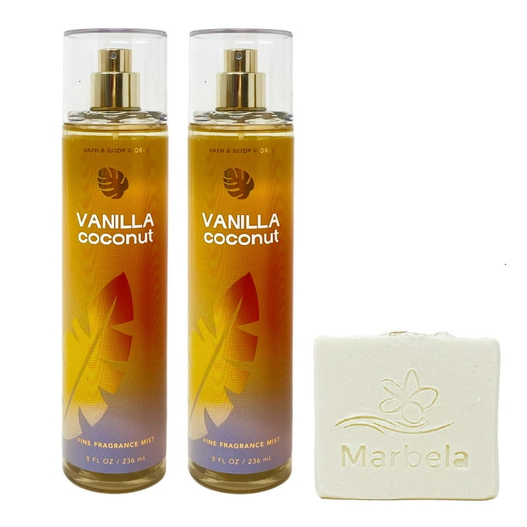 Bath Body Works Vanilla Coconut Pack of Two Fragrance Mist