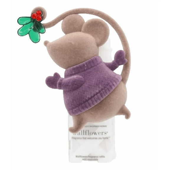 Bath & Body Works Velvet Mistletoe Mouse Wallflowers Plug-In, Brown, 1 Count