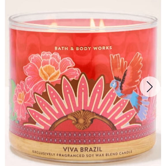 Bath & Body Works Viva Brazil 3 Wick Candle 14.5 oz