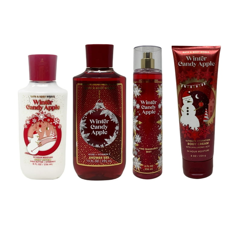 Bath & Body Works WINTER CANDY APPLE Deluxe Gift Set - Body