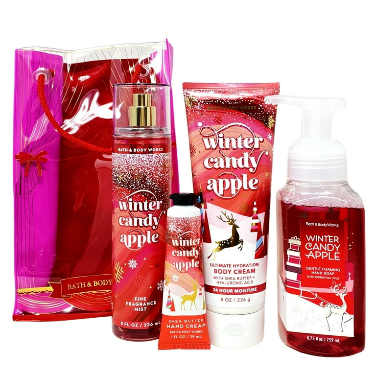 【Bath & Body Works】ウィンターキャンディアップル 4点セット Bath & Body Works WINTER CANDY APPLE Gift 4pc Bag Set - Fragrance