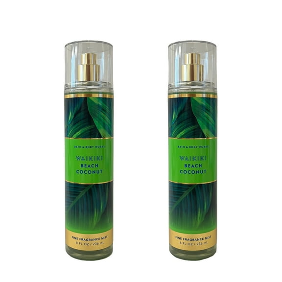 Bath & Body Works Waikiki Beach Coconut Fine Fragrance Mist 2 Pack