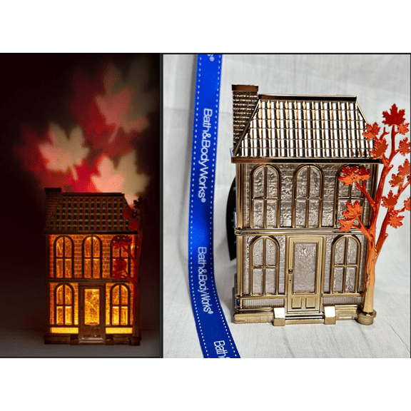 Bath & Body Works Wallflower Nighlight Projector Plug in FALL GLASS HOUSE