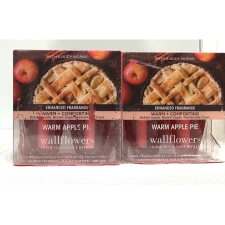 Bath & Body Works Warm Apple Pie Wallflowers Home Fragrance Refills, 0.8 fl oz each - 4 Refills