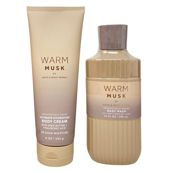 Bath & Body Works Warm Musk - Ultimate Hydration Body Cream and Body Wash