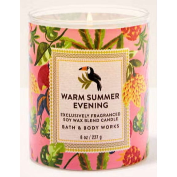 Bath & Body Works Warm Summer Evening Single Wick Candle 8 oz