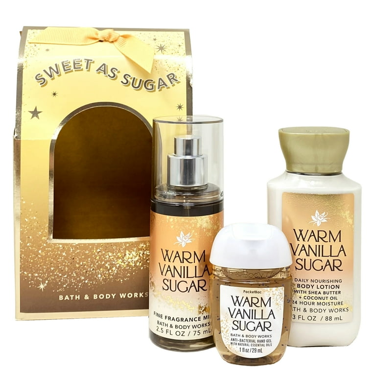 Warm Vanilla Sugar ボディミスト 236ml 3本セット Bath & Body Works Warm Vanilla Sugar Gift Set, Fragrance Mist