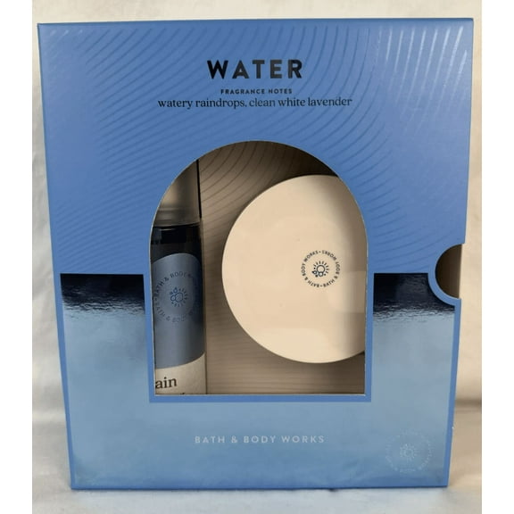 Bath & Body Works Water Gift Set for Woman with Rain Perfume Mist and Water Ultra Hydration Body Butter