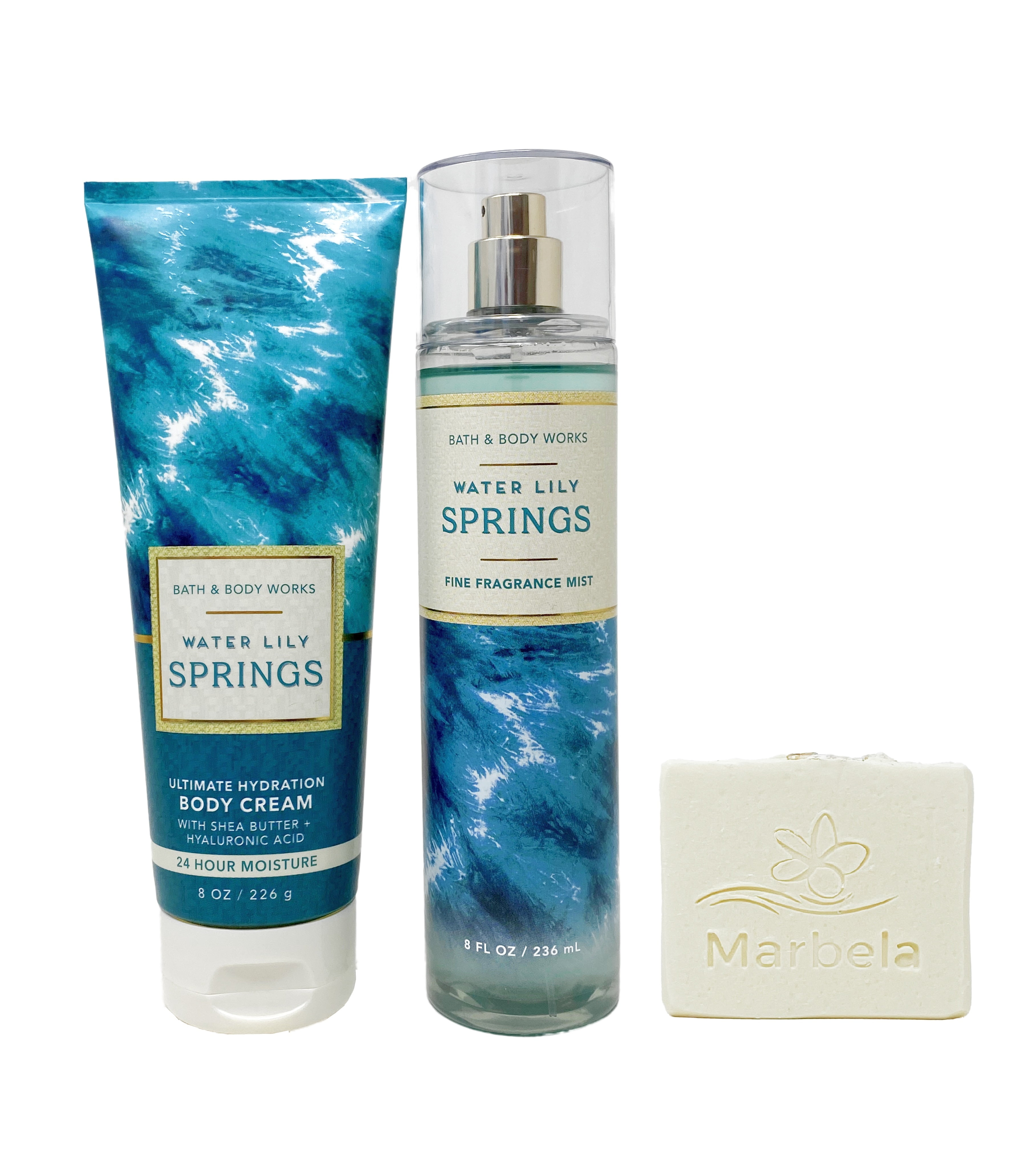 専用 Bath & Body Works Mist, Cream, Soap Bath & Body Works Water Lily Springs - Duo Gift Set