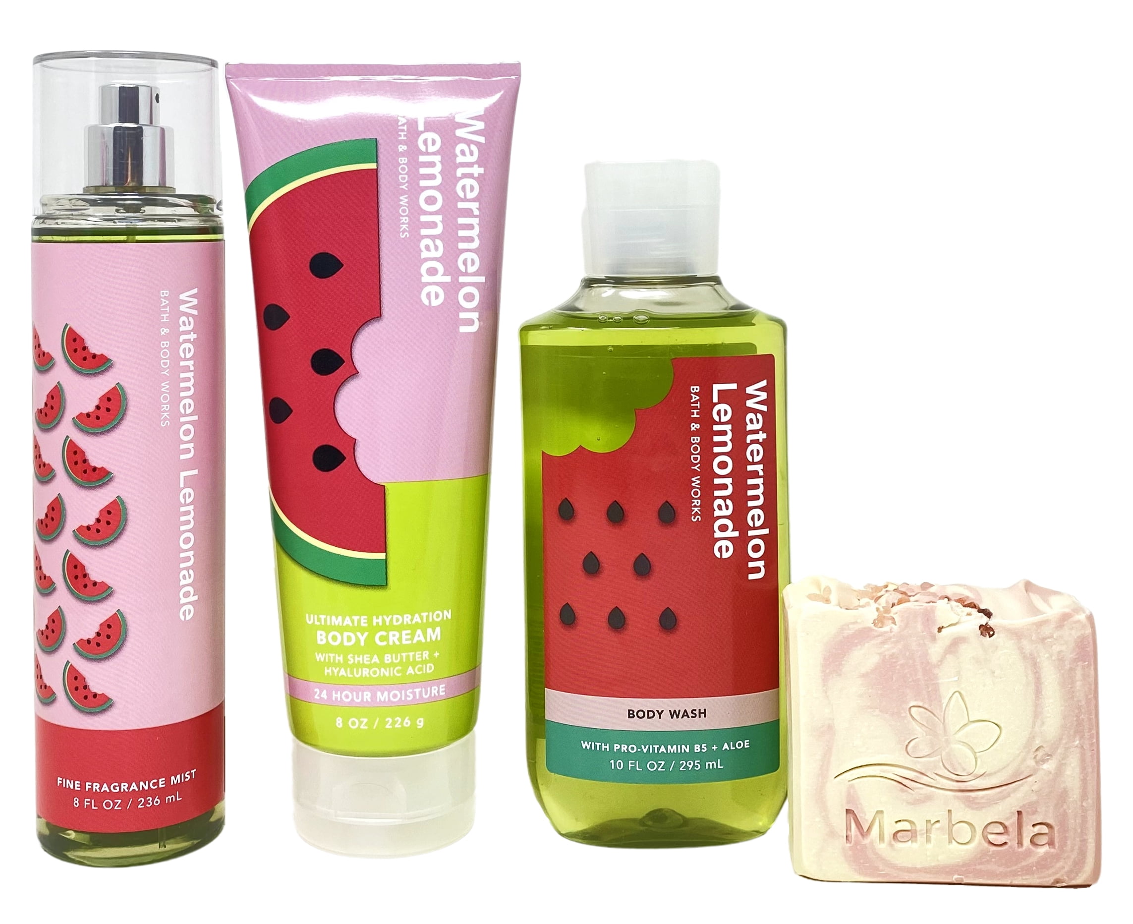 Bath Body Works Watermelon Lemonade Trio Gift Set with a Marbela