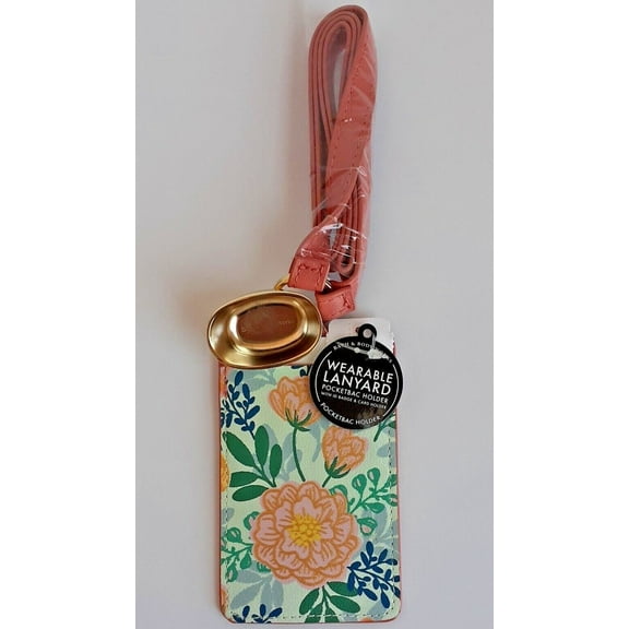 Bath & Body Works Wearable Lanyard ID Card Holder Floral Pattern