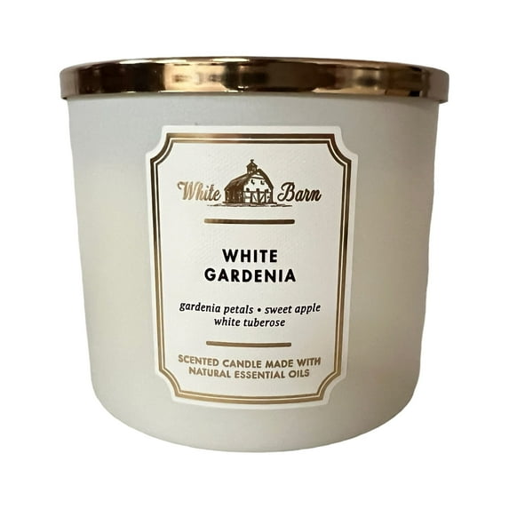 Bath & Body Works White Gardenia Scented 3 Wick Candle 14.5 oz