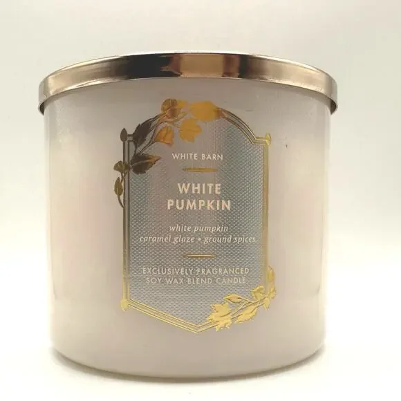 Bath & Body Works White Pumpkin 3 Wick Candle 14.5 oz