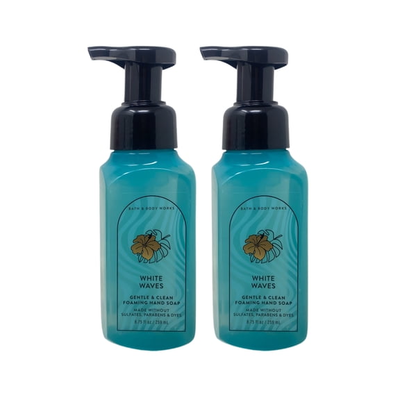 Bath & Body Works White Waves - 2 Gentle & Clean Foaming Hand Soaps (8.75 fl oz / 259 ml Each)