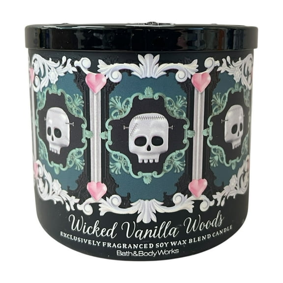 Bath & Body Works Wicked Vanilla Woods Scented 3 Wick Candle 14.5 oz