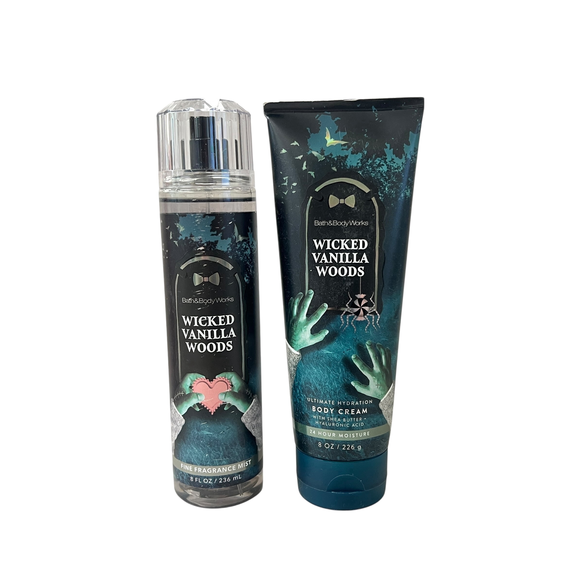 Bath & Body Works Wicked Vanilla Woods Mist & Body Cream, 1 set