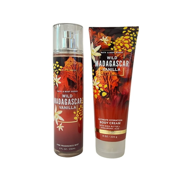 Bath & Body Works Wild Madagascar Vanilla Mist & Body Cream Set
