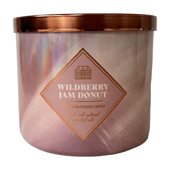 Bath & Body Works Wildberry Jam Donut Scented 3 Wick Candle 14.5 oz