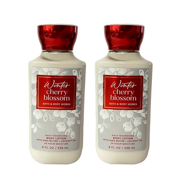 Bath & Body Works Winter Cherry Blossom Body Lotion 2 Pack 8 fl oz