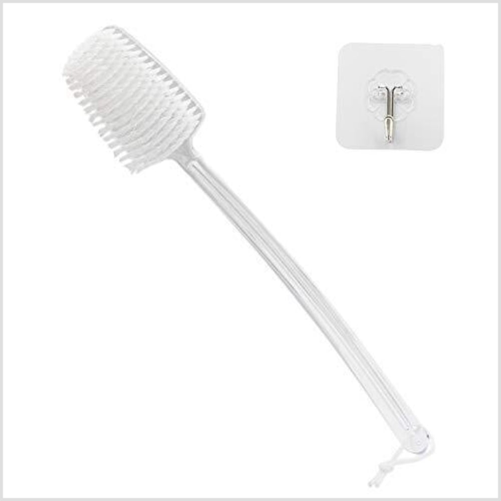 Bath Bodyy Back Shower Brush with Curved Long Handle for Exfoliating