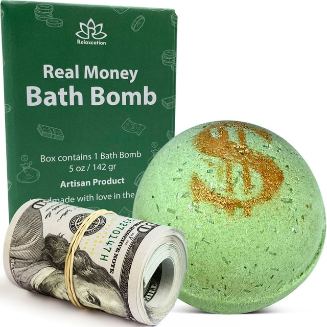 Bath Bomb "Money Scent" with Prize Inside Money Bath Bombs Up to 100 in Each One Large Mystery